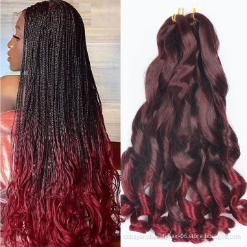 Synthetic Loose Body Wave Spiral Curls Hair French Curly Crochet Braids Wavy Pony Curly Twist 150g Braiding Hair Extensions
